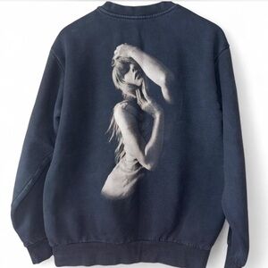 Taylor Swift TPD 2024 Concert Merch Black Graphic Sweatshirt